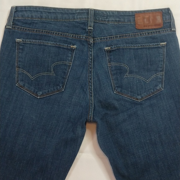 Big Star 1974 Rikki Low Rise Straight Leg Stretch Denim Blue Jeans - Picture 7 of 7